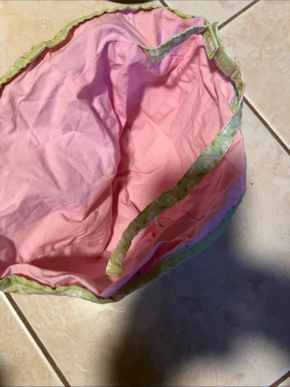 GAP Kids Floral Sun Hat in Light Green with Pink Lining